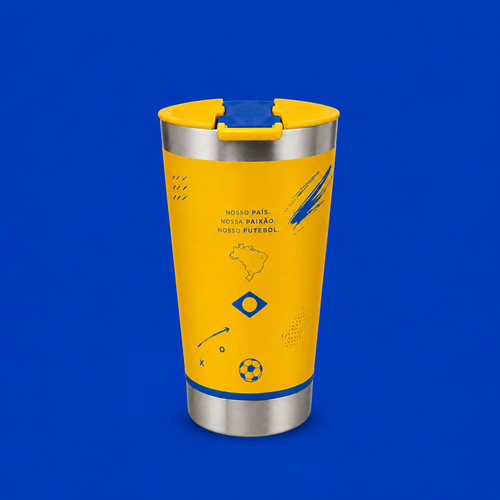 Copo Térmico Amarelo 473 ML
